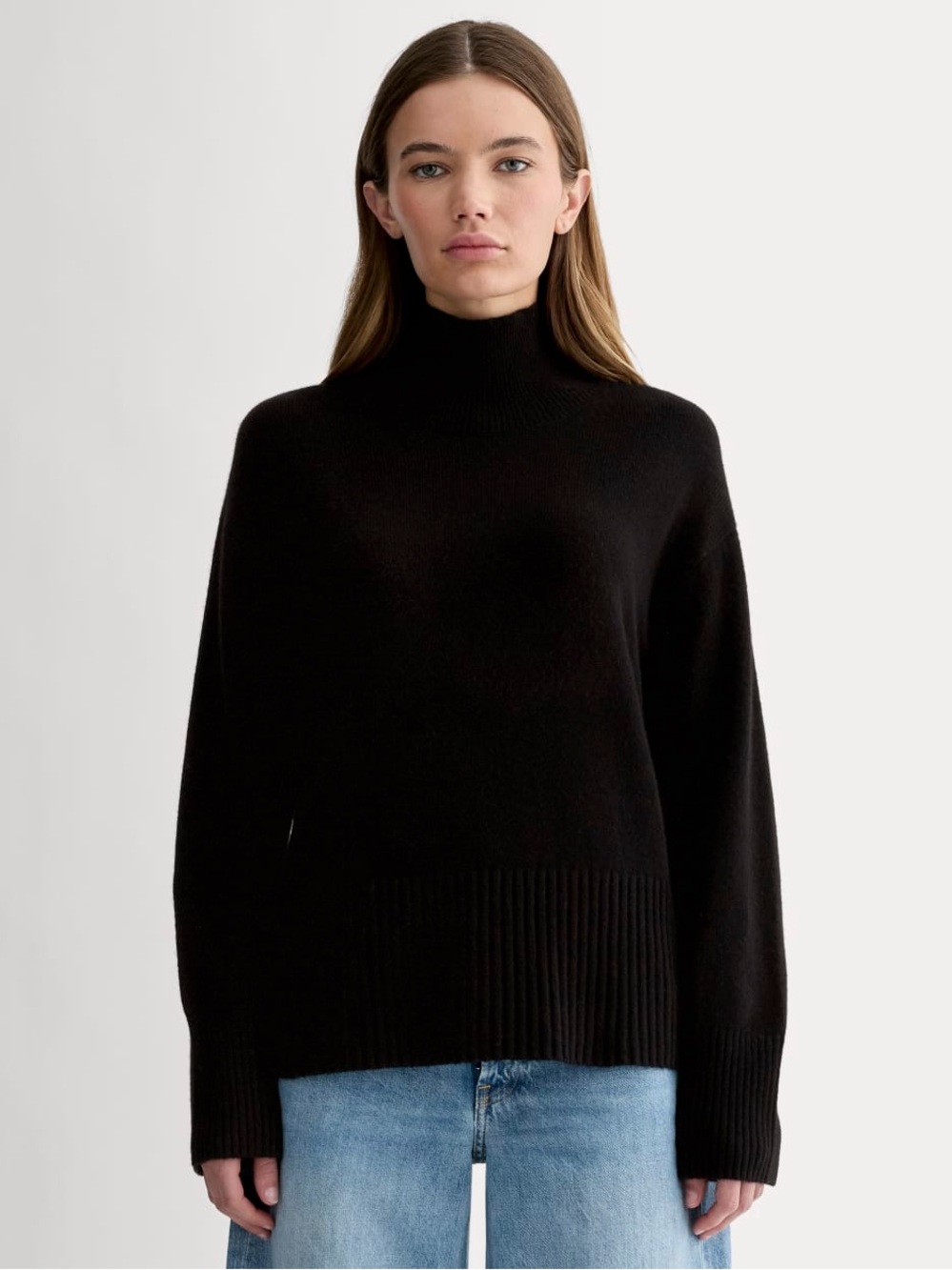 Everlane The Boxy Turtleneck in Cashmere